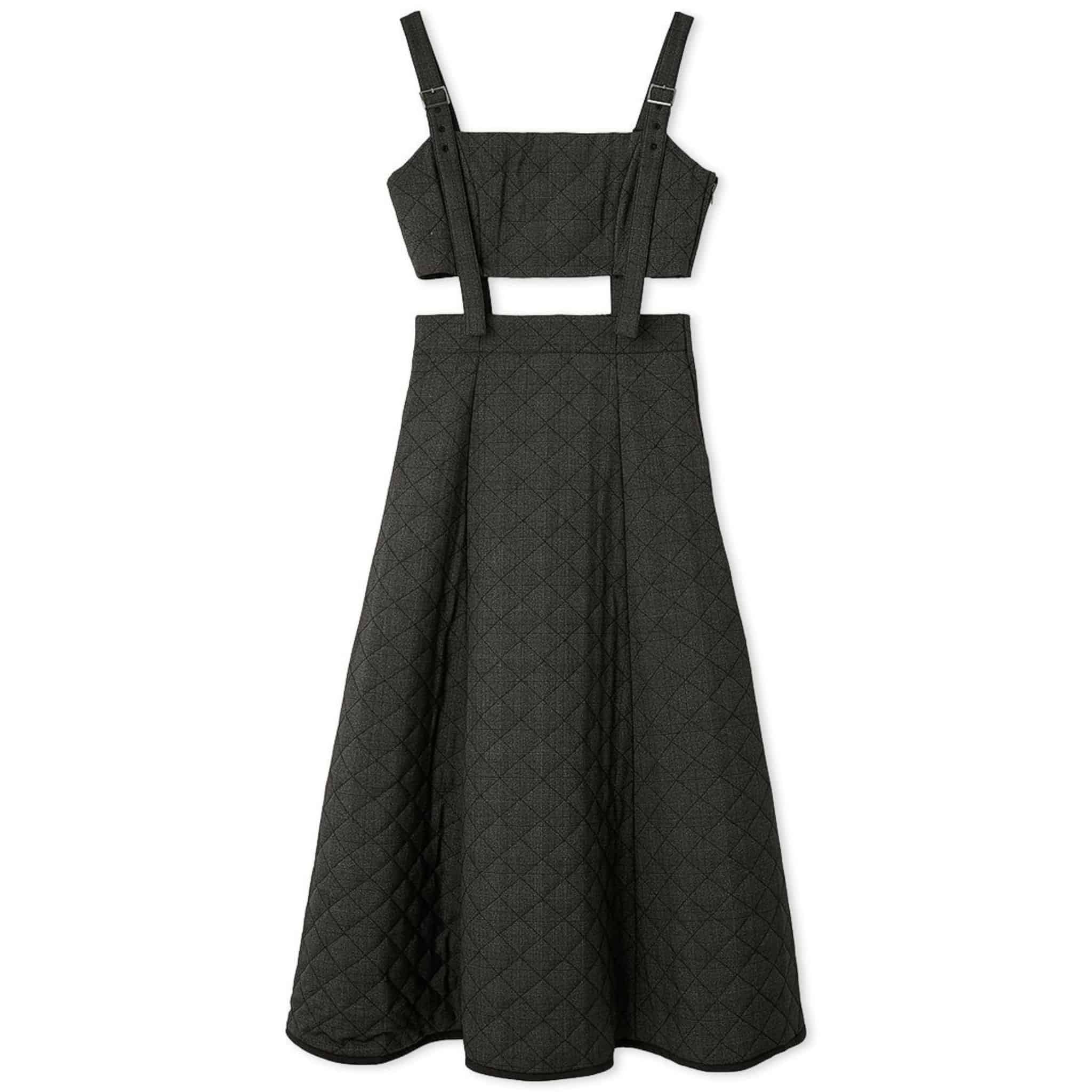 キルティング2WAYジャンパースカート CHECK F