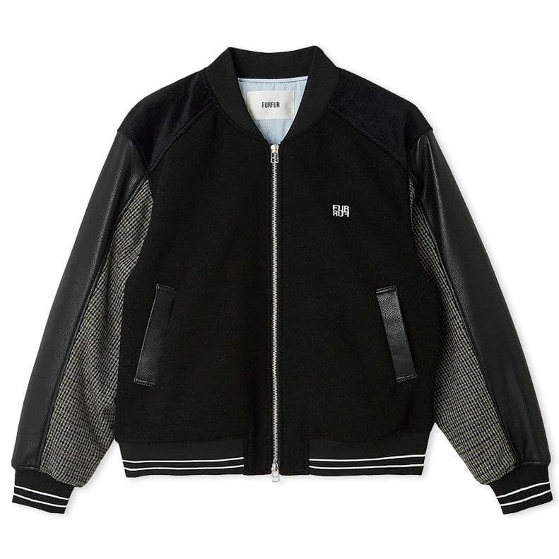 パッチワークスタジャン BLK F