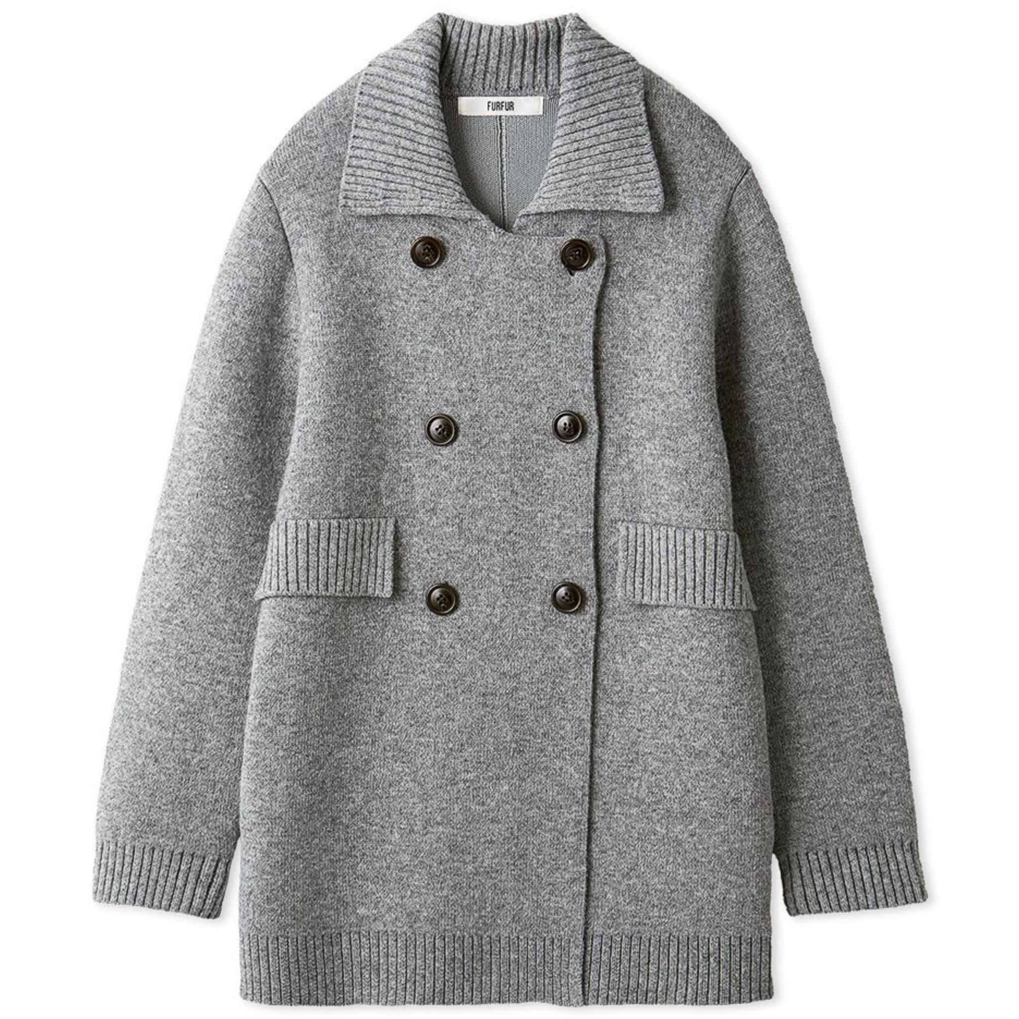 ニットコートワンピース GRY F