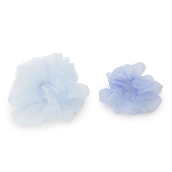 ボリュームオーガンジーシュシュセット LBLU F