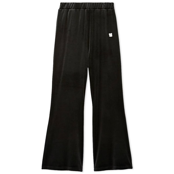 リボン刺繍イージーベロアパンツ CGRY F