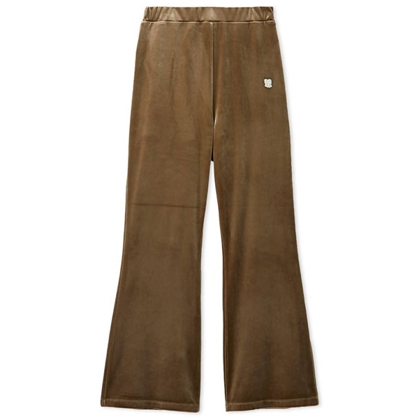 リボン刺繍イージーベロアパンツ MOC F