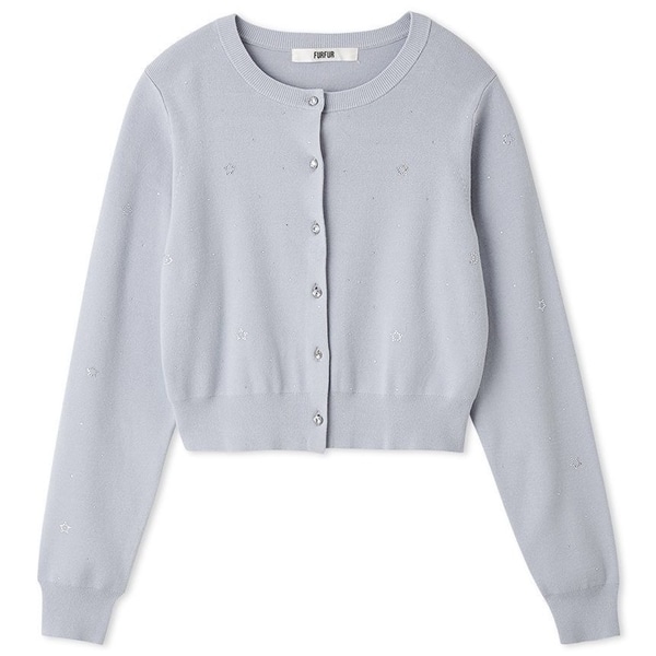 Twilightモチーフクルーネックカーディガン SAX F