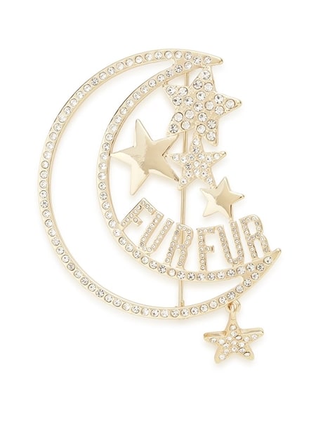 ムーン&スターモチーフブローチ GLD F