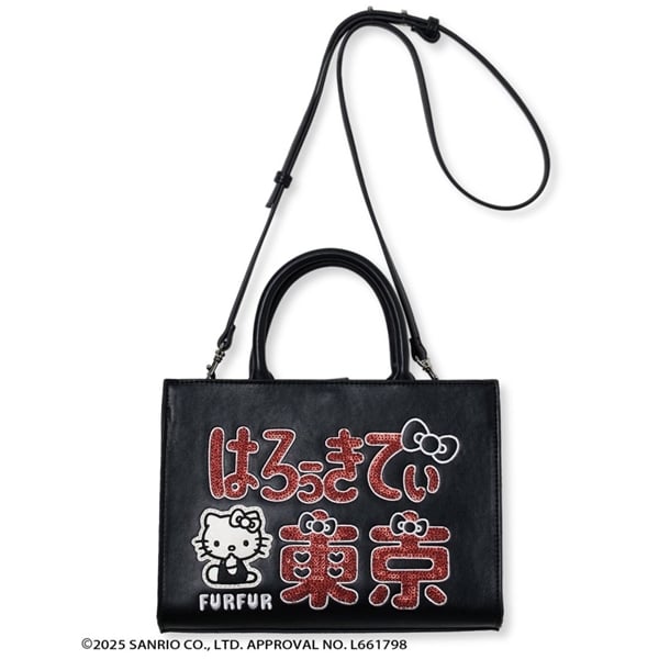 HELLO KITTY スクエアバッグ BLK F