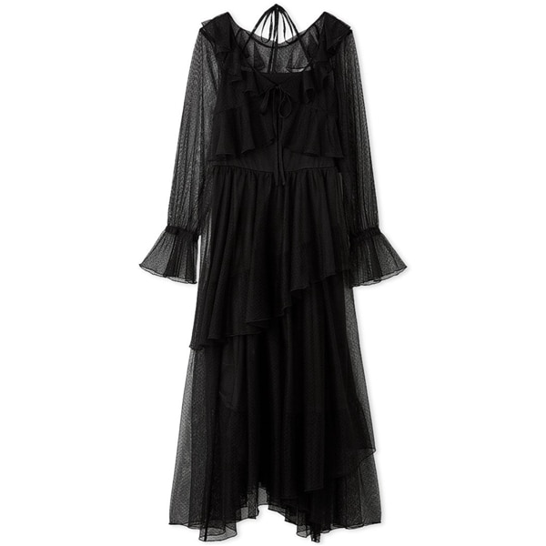 ボレロSETチュールドレス BLK F
