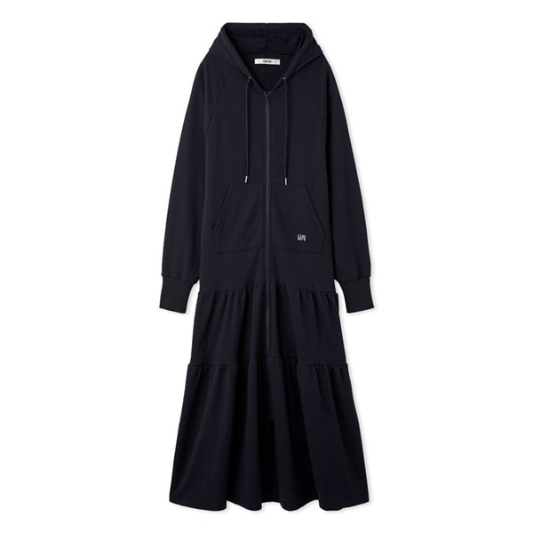 フーディーティアードワンピース NVY F