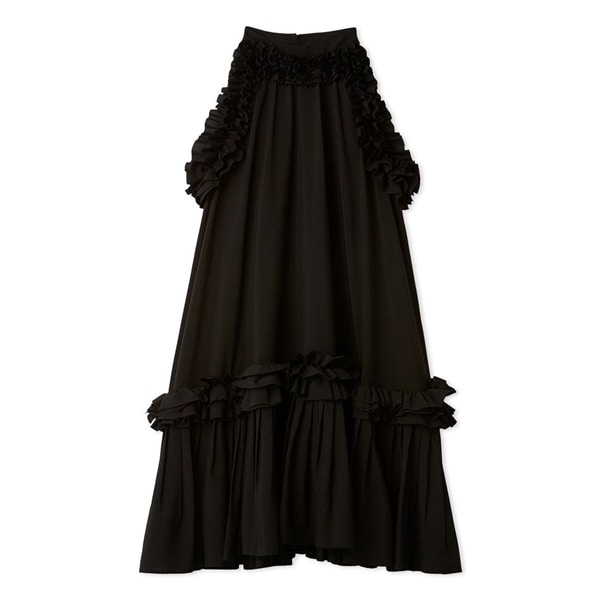 フリルホルターミニドレス BLK F