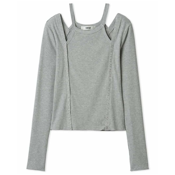 カットアウトデザインプルオーバー GRY F