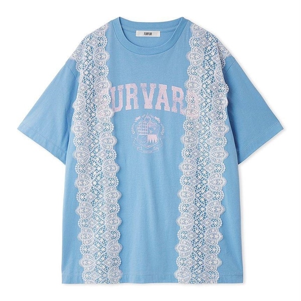 リメイクデザインレースTシャツ BLU F