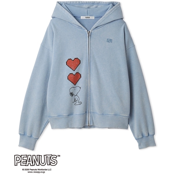 スヌーピーコラボルーズシルエットパーカー BLU F