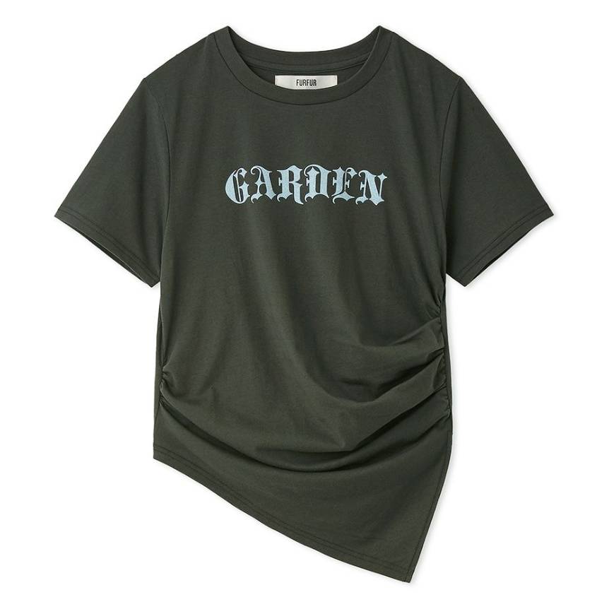 GARDENプリントTシャツ CGRY F