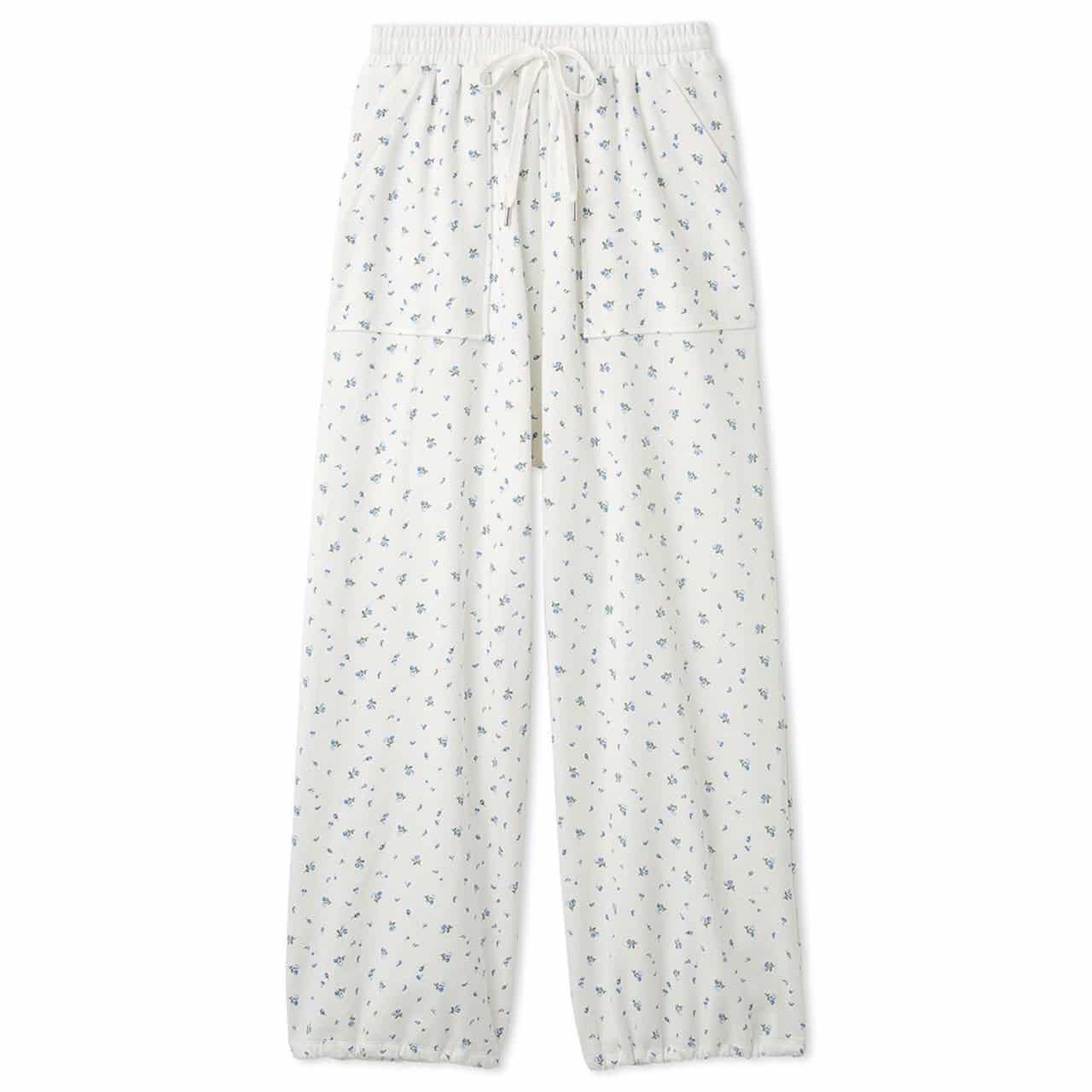 ミニフラワープリントスウェットパンツ WHT 1