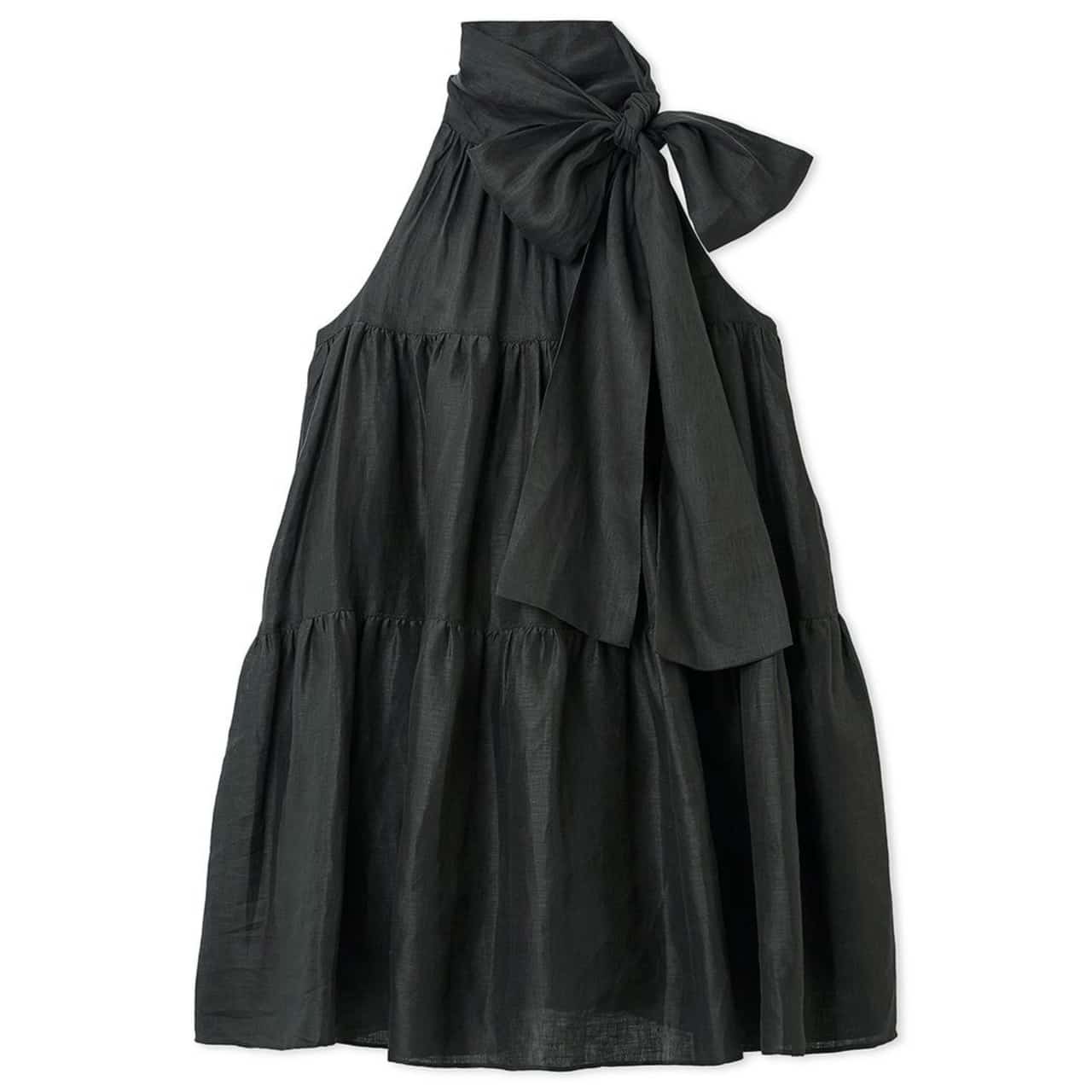 ボウタイアメスリワンピース BLK F