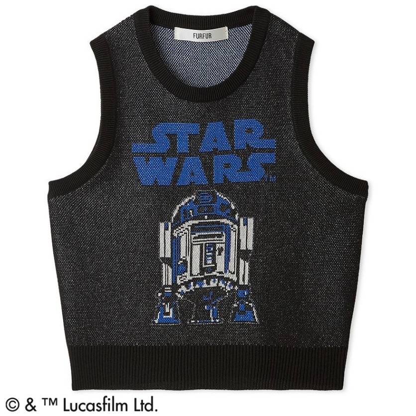 STAR WARS ジャガードニットベスト BLK F