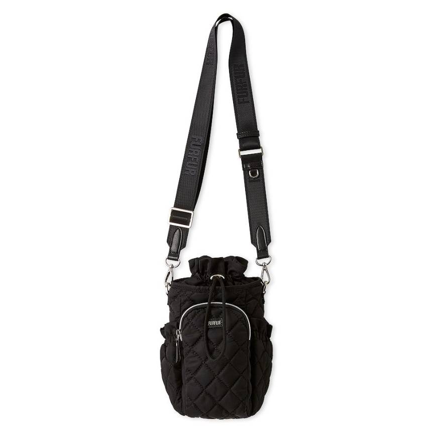 ナイロンキルティングミニショルダーバッグ BLK F