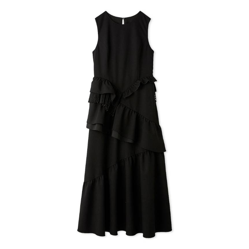 ランダムティアードワンピース BLK F