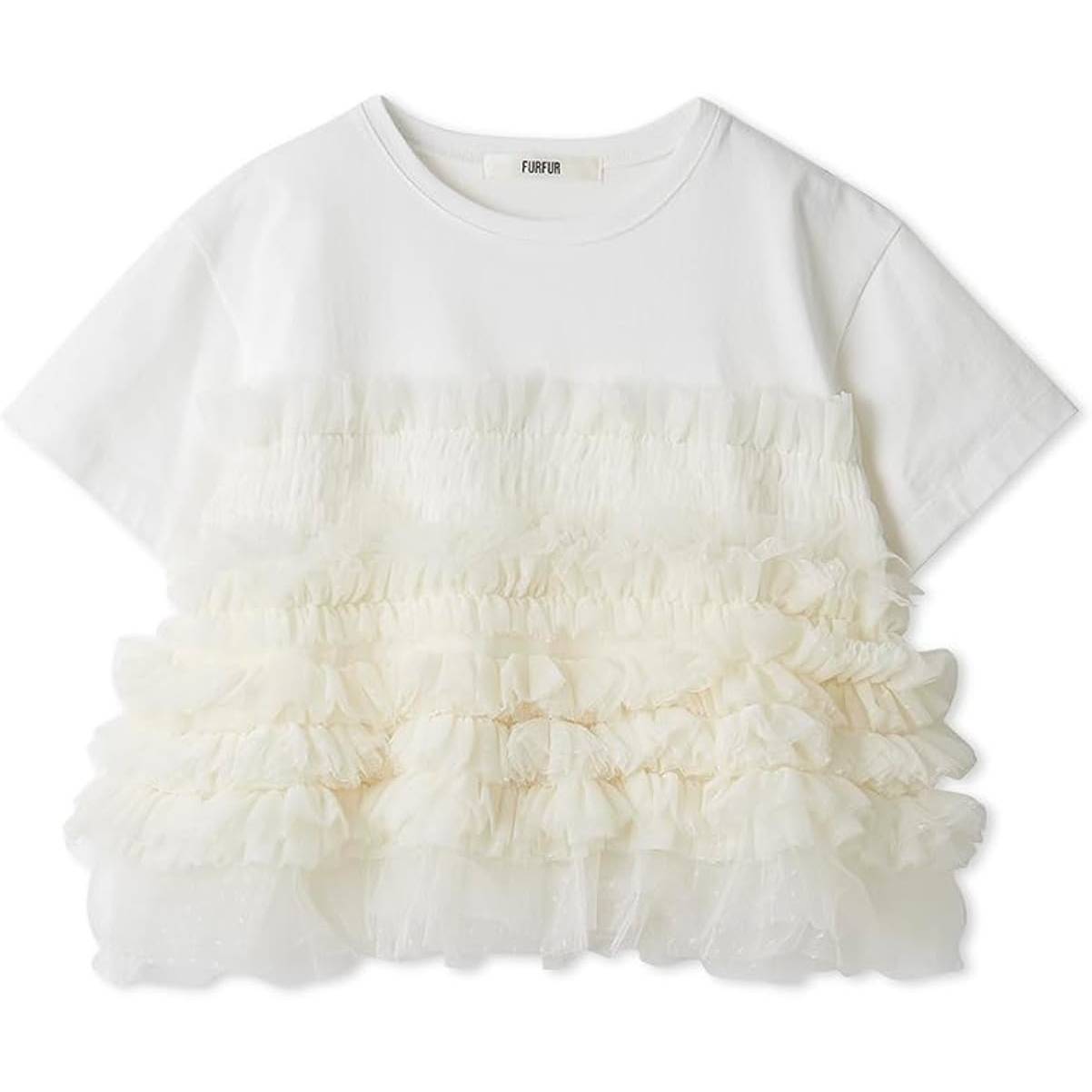 チュールドッキングTシャツ IVR F