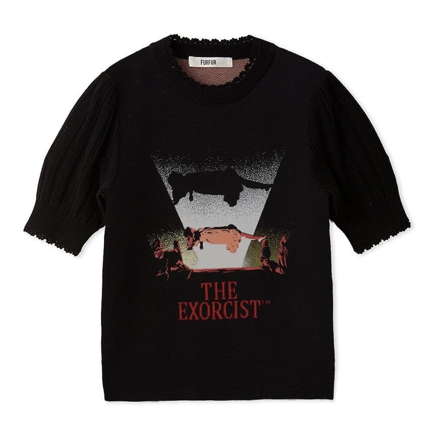 【THE EXORCIST】 ハーフスリーブニット BLK F