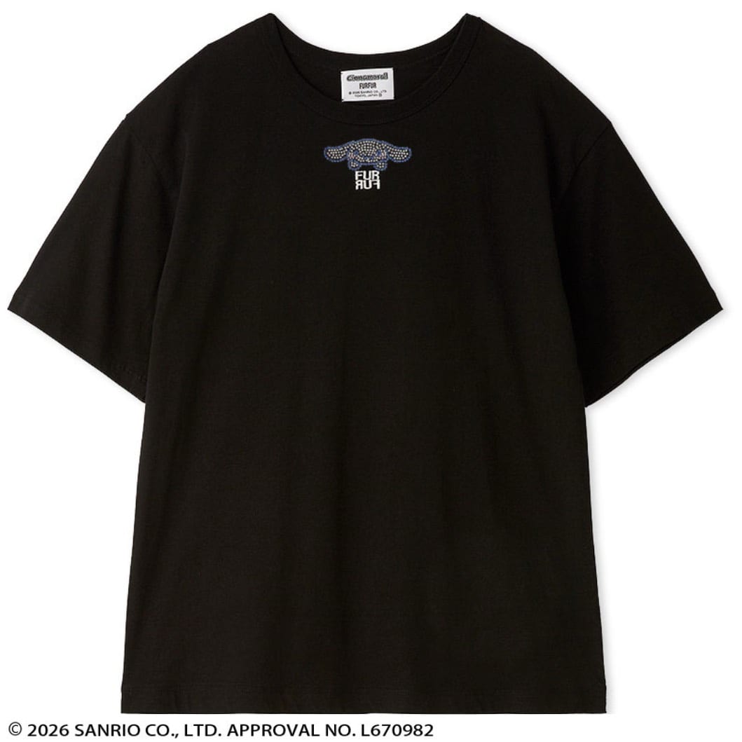 【Cinnamoroll】 ラインストーンTシャツ BLK 2