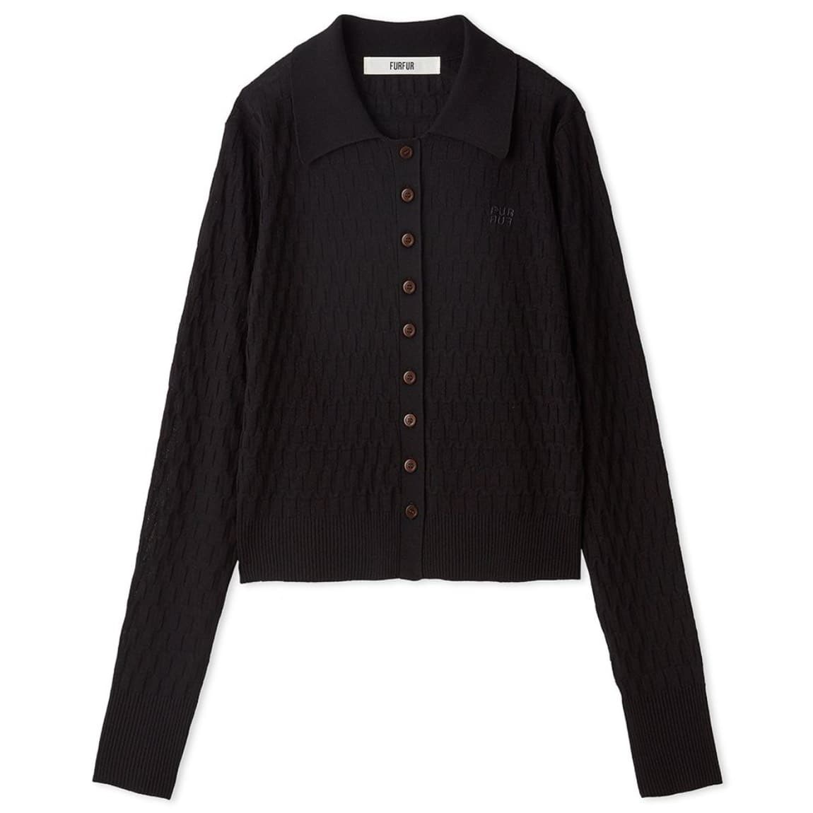 クールドライポロカーディガン BLK F