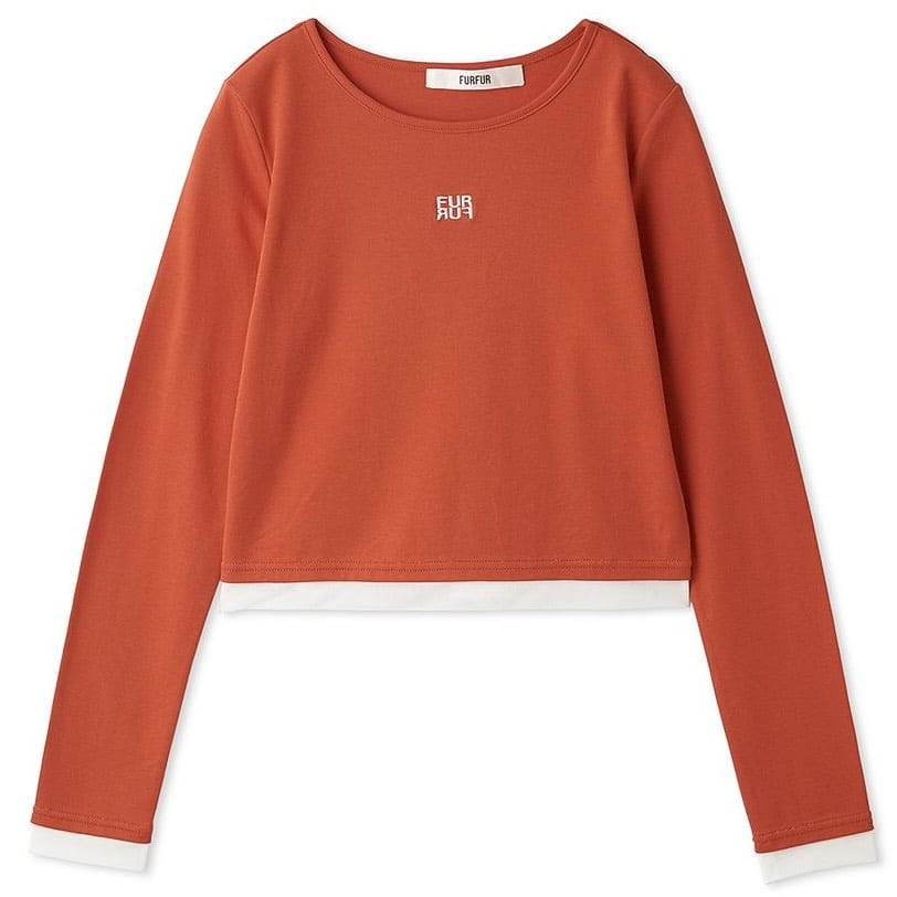 ロングスリーブカットトップス RED F