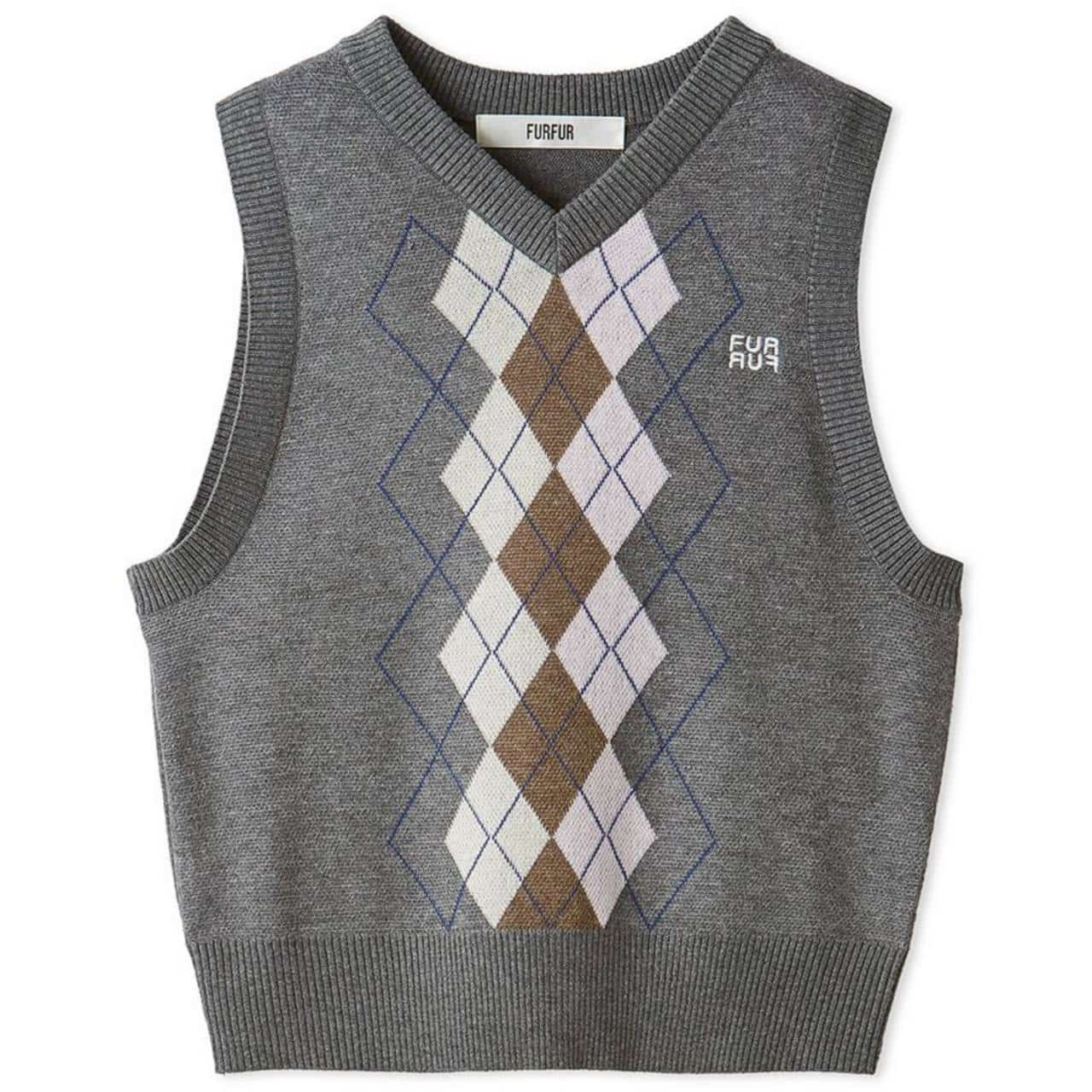 クラシックアーガイルベスト GRY F