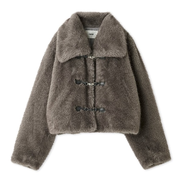 ビッグカラーエコファーショートコート(F GRY)｜ FURFUR｜渋谷PARCO