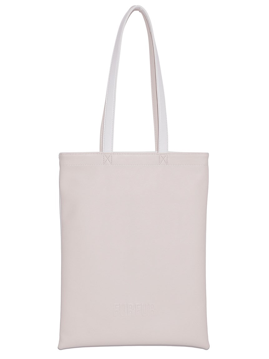 バイカラーレザーライクトート BLU F