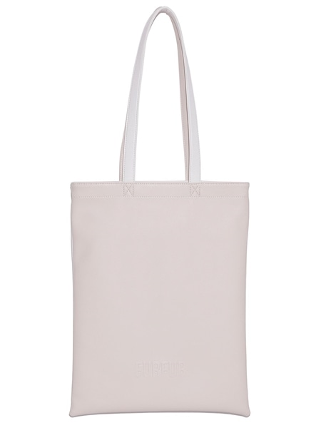 バイカラーレザーライクトート WHT F