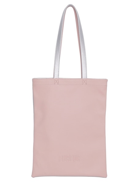 バイカラーレザーライクトート PNK F