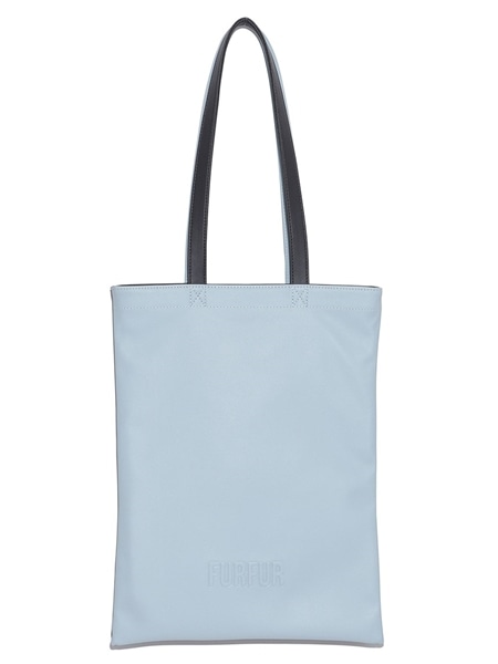 バイカラーレザーライクトート BLU F