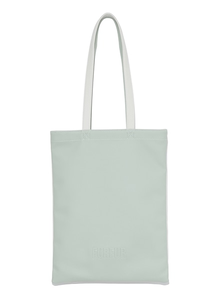 バイカラーレザーライクトート MNT F