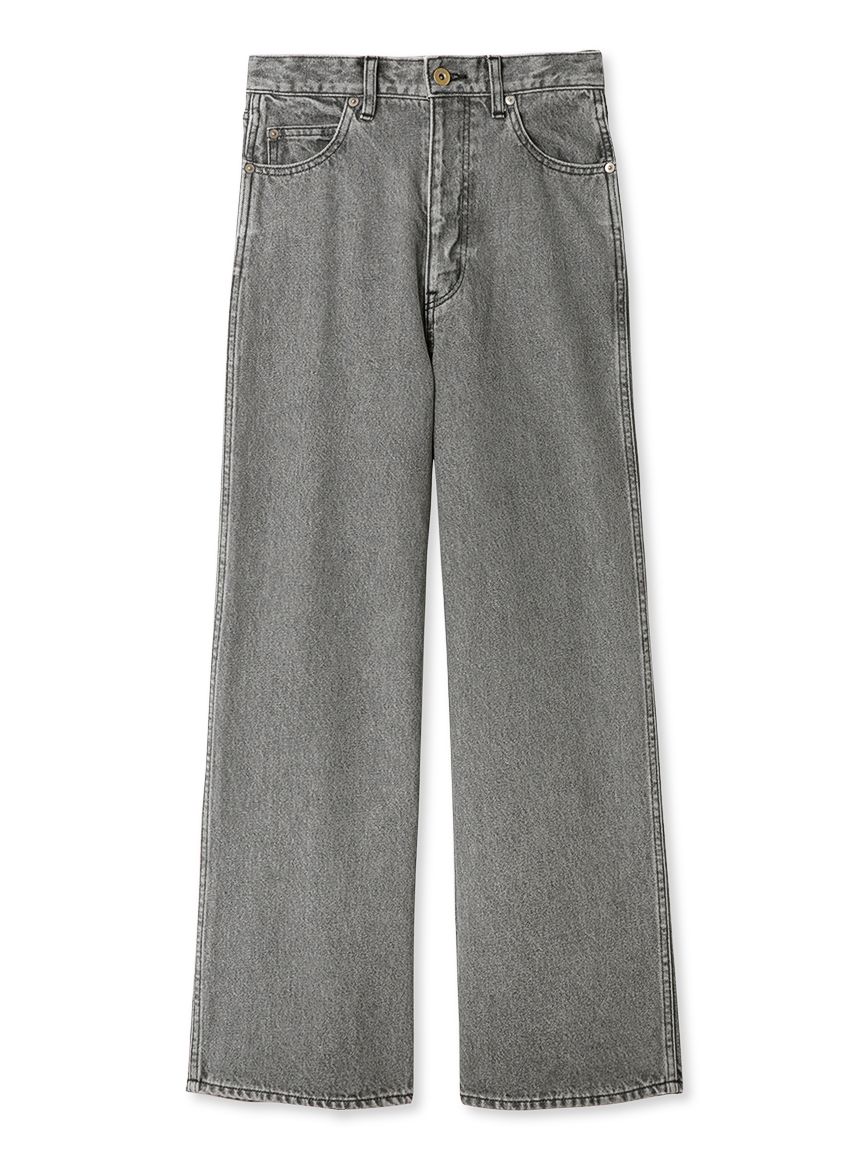 ハイウエストデニムパンツ BLK 1