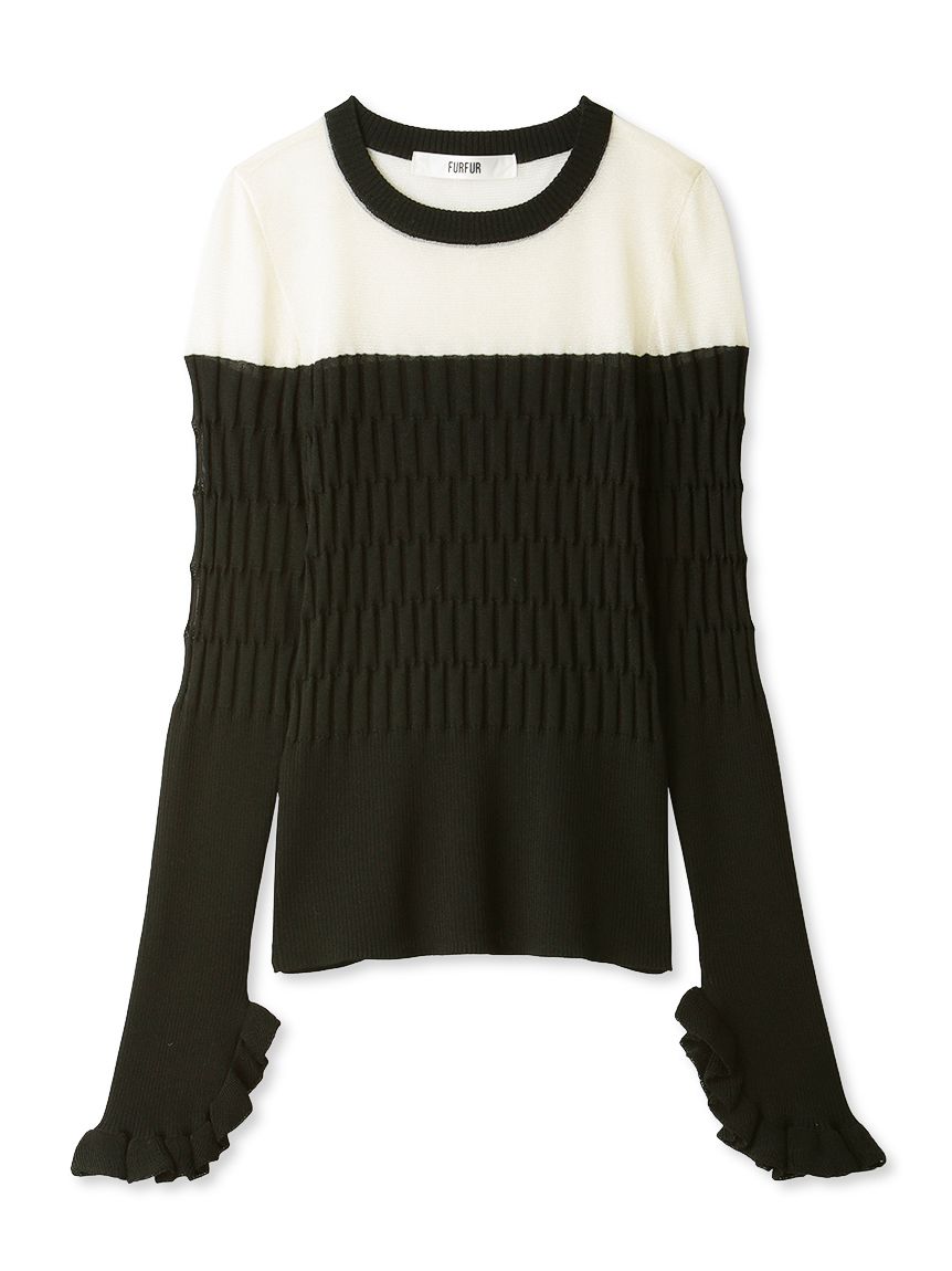 シアーコンビニットプルオーバー BLK F