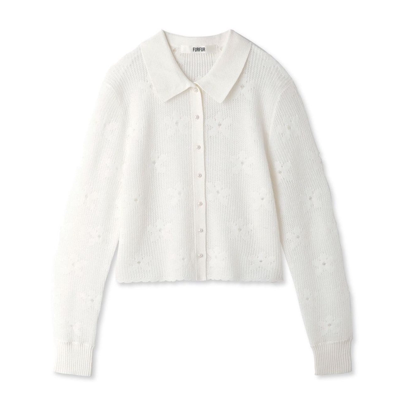 レース編みカーディガン(F WHT)| FURFUR|渋谷PARCO | ONLINE レース編みカーディガン(F WHT)| FURFUR|渋谷PARCO | ONLINE