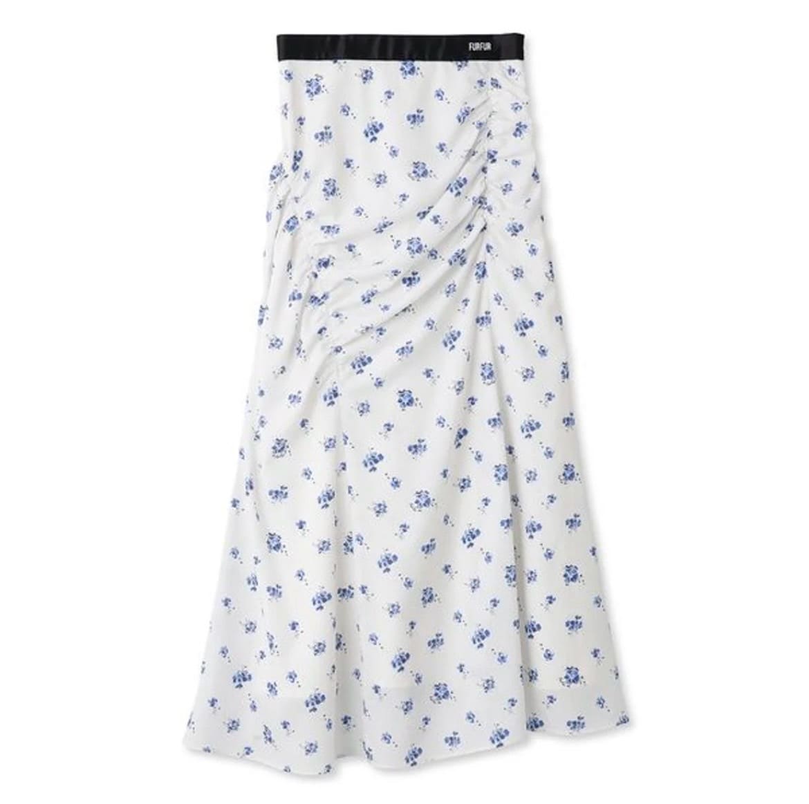 ロゴ入りクラシカルミニフラワースカート BLU F