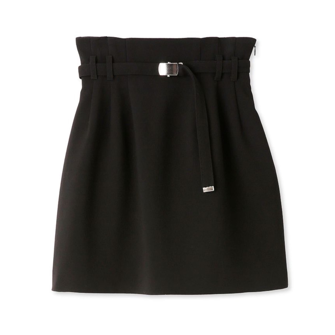 ベルト付ハイウエストミニスカート BLK F
