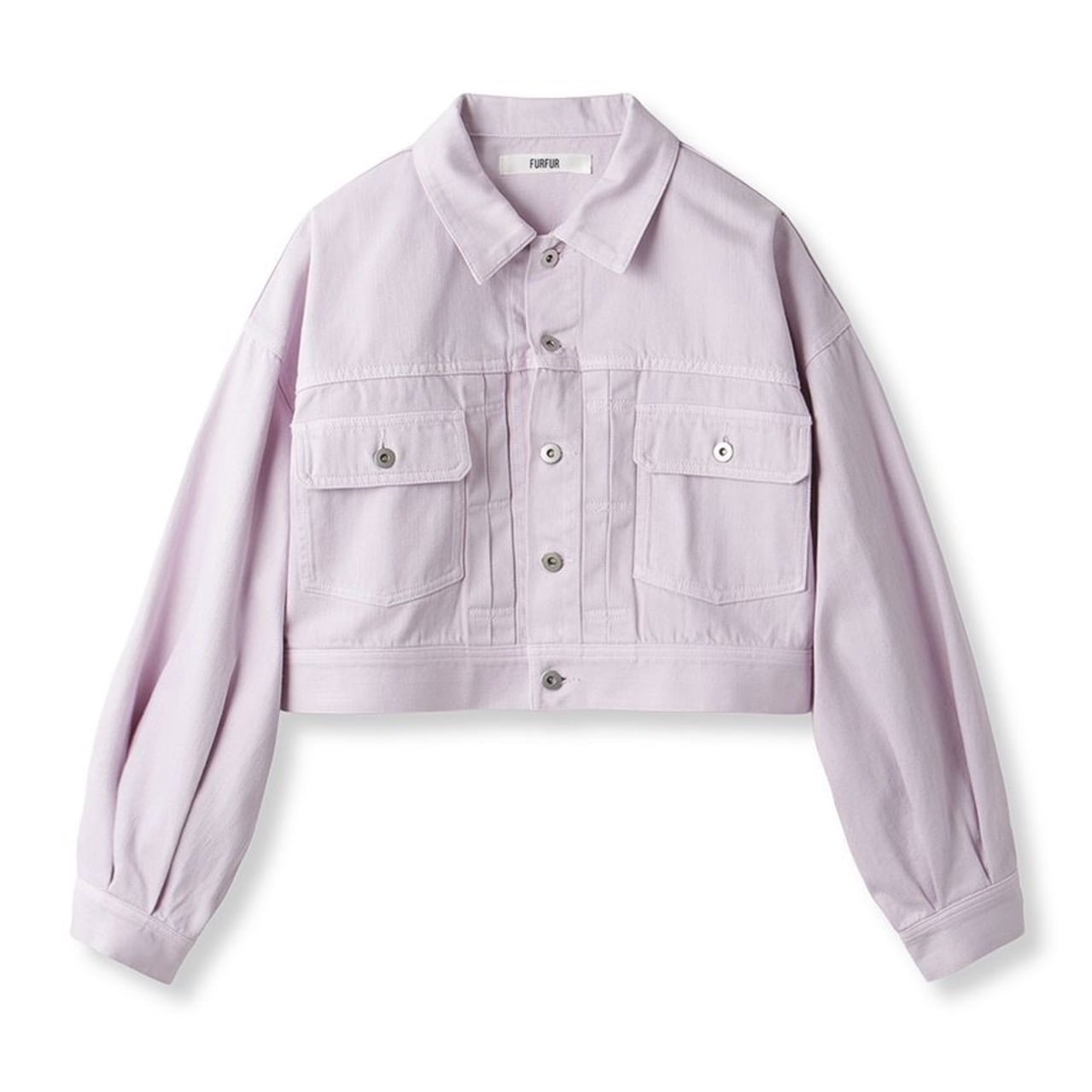 クロップドデニムジャケット PNK F