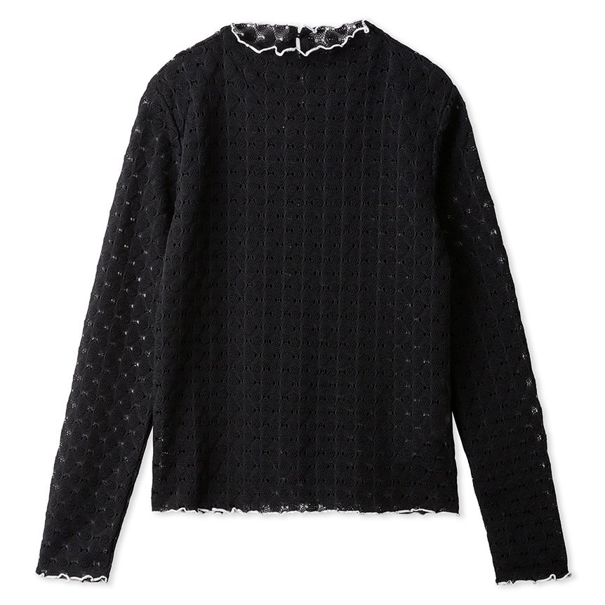 配色メローレーストップス BLK F