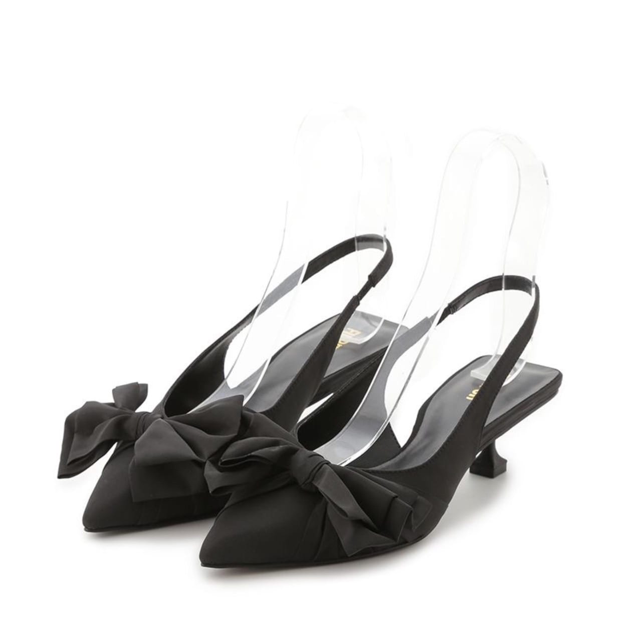 リボンパンプス BLK 36