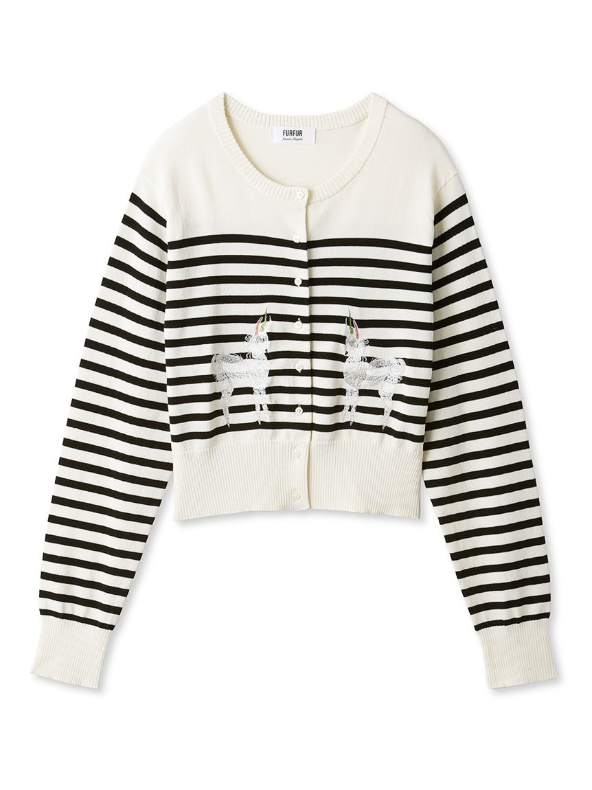 樋上公実子コラボ“Jade”カーディガン BORDER F