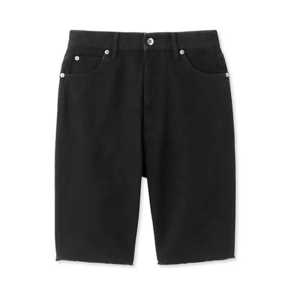 スリムデニムハーフパンツ BLK F