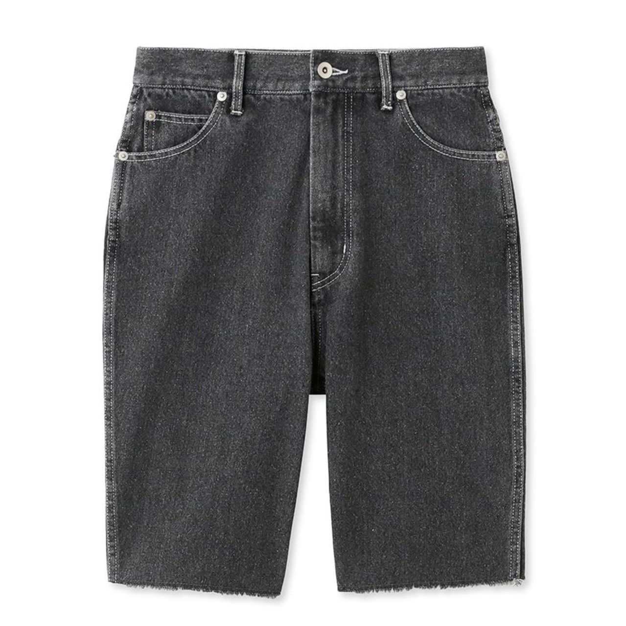 スリムデニムハーフパンツ GRY F