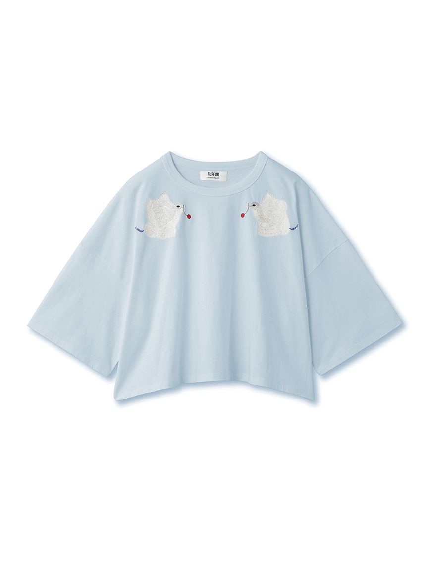 樋上公実子コラボ“Reel”刺繍Tシャツ SAX F