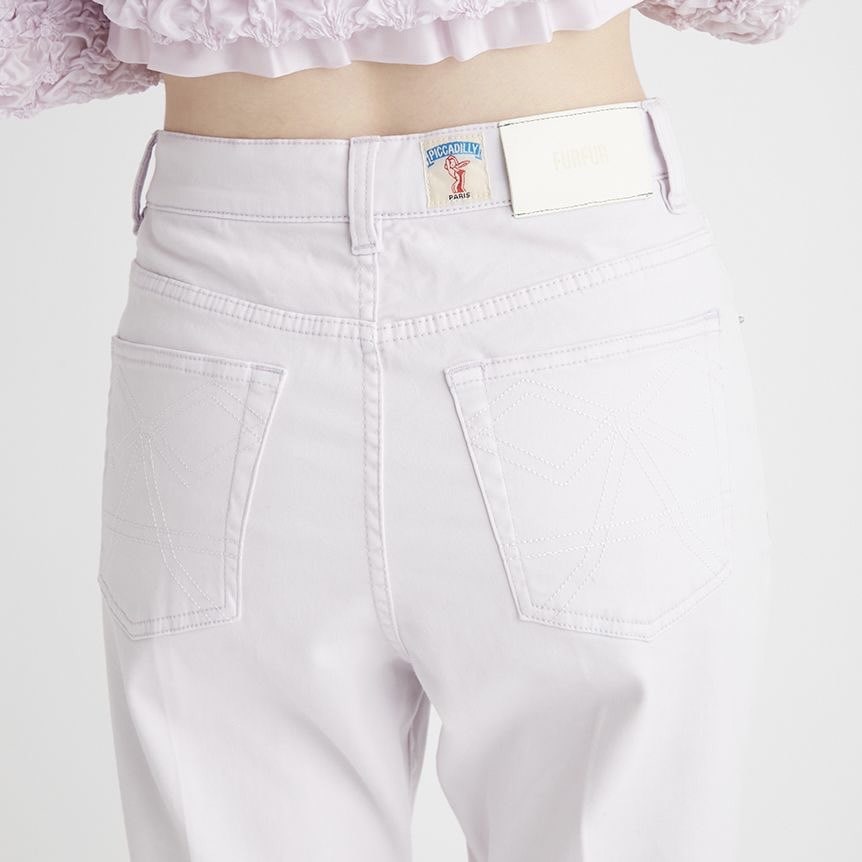 ピカデリー/リボンステッチデニムパンツ LAV M