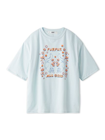 ALL GOOD CAT Tシャツ LBLU 0