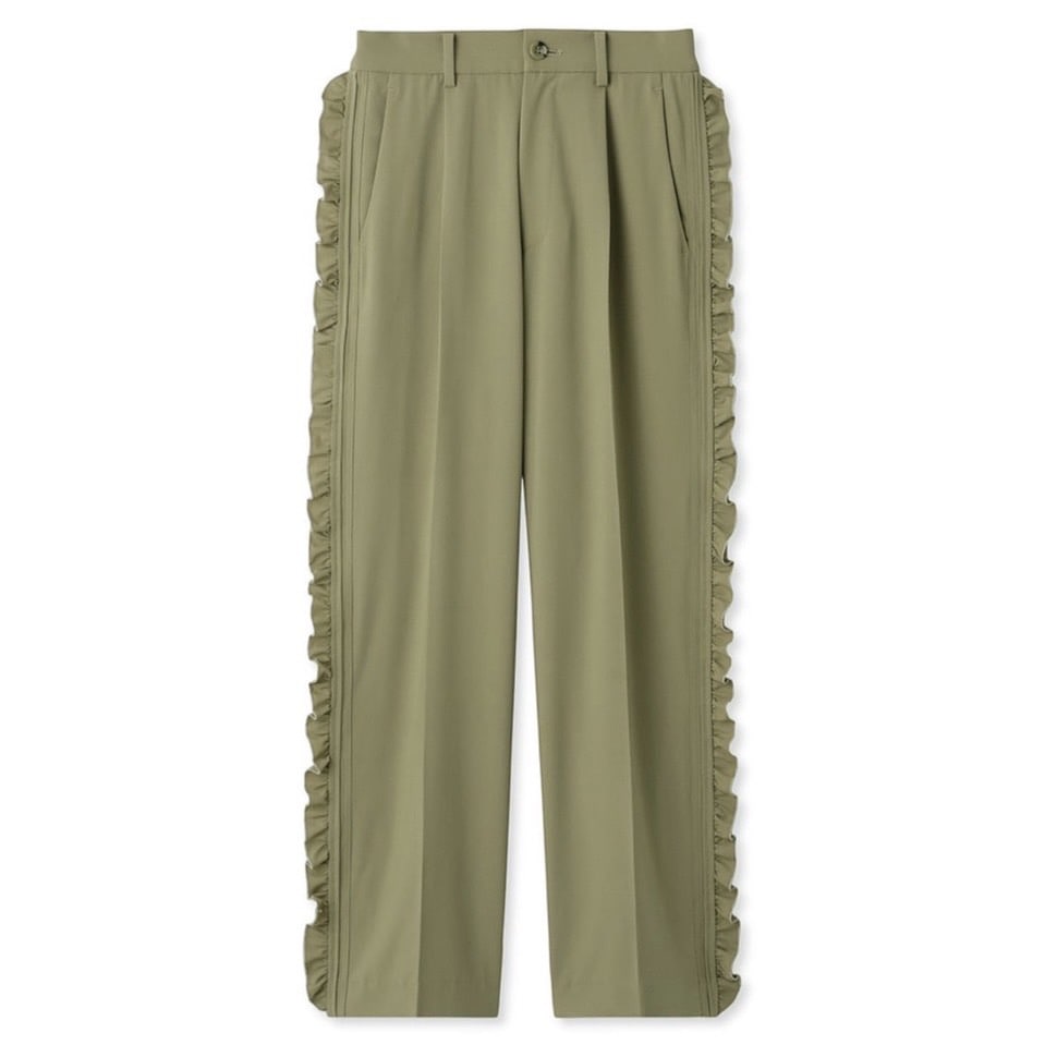 サイドフリルワイドパンツ BEG 1