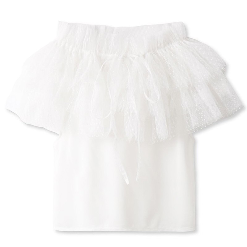 ドットチュールマルチウェイトップス WHT F