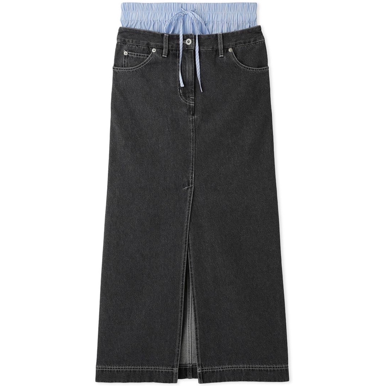 Iラインデニムスカート GRY F